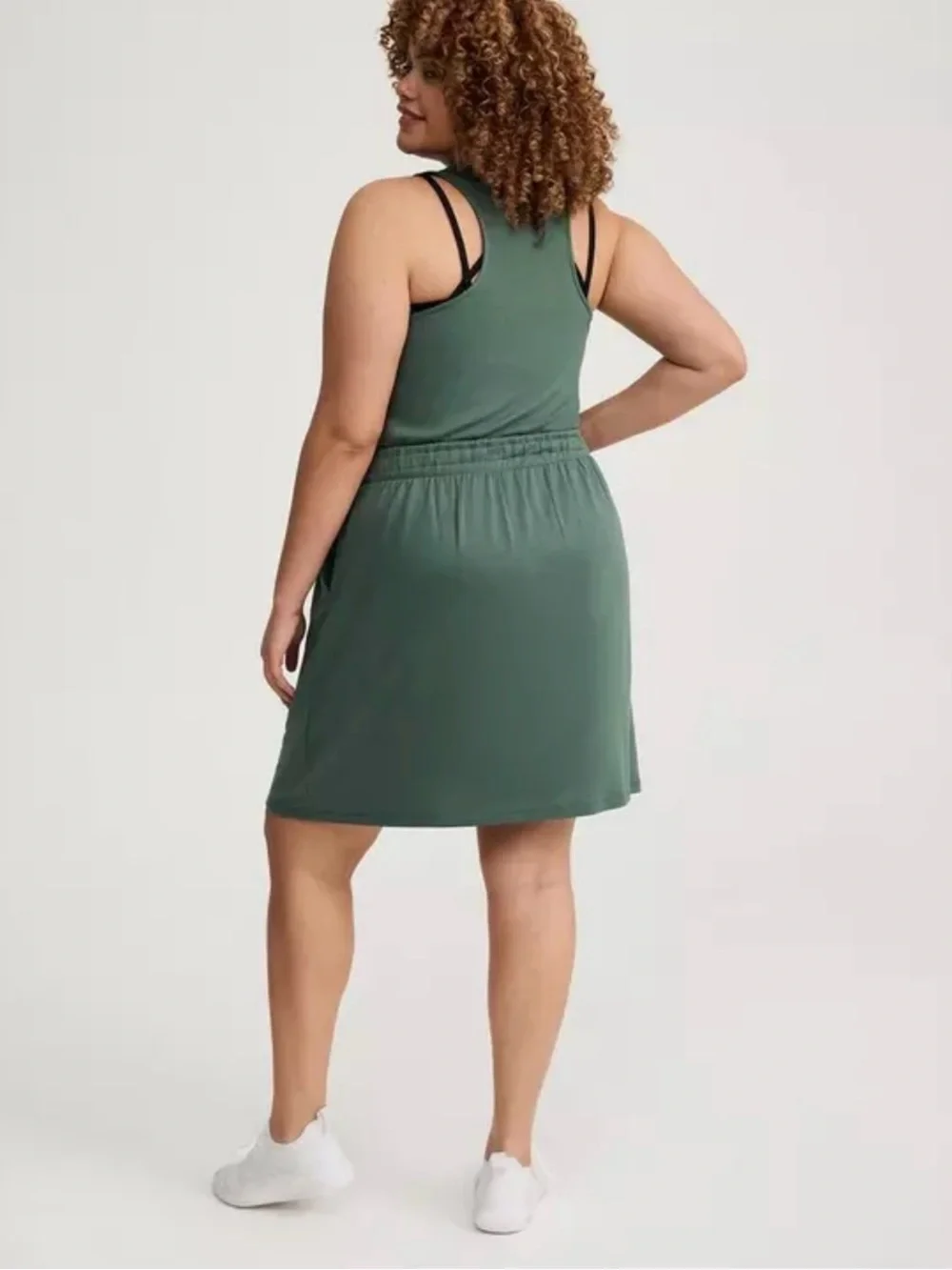 Torrid Light Heather Gray Sleeveless Drawstring Jersey Dress size 2 NWT